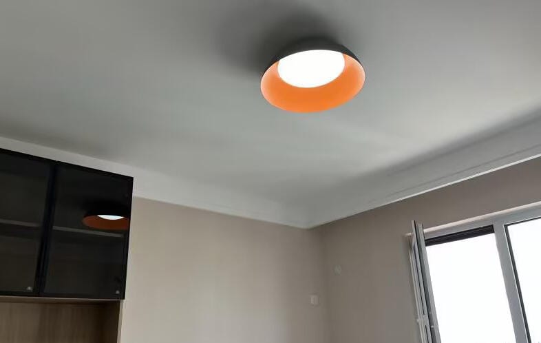 Customer photo review of Low Profile Ceiling Light, Round Aluminium, Integrated LED, 3000 K