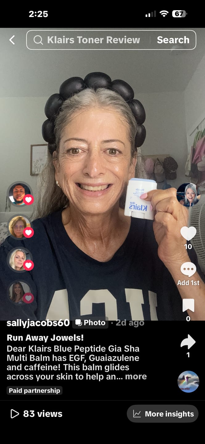 Customer photo review of Blue Peptide Gua Sha Multi Balm