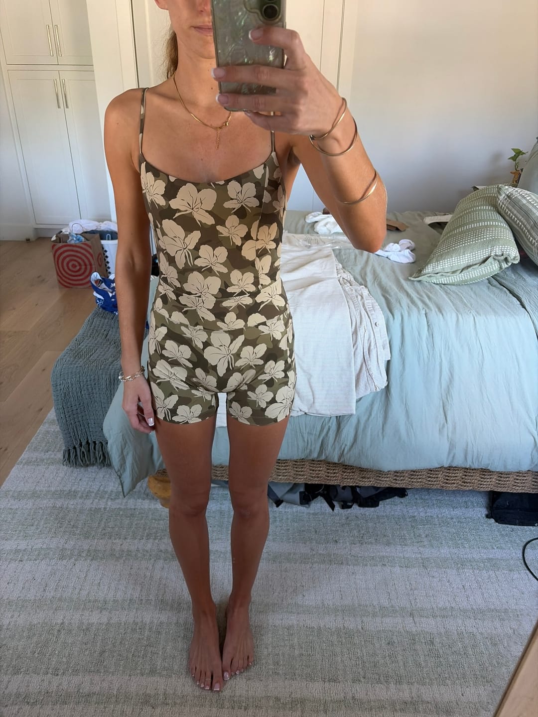 Customer photo review of Iwa Active Romper - Camo Ginger