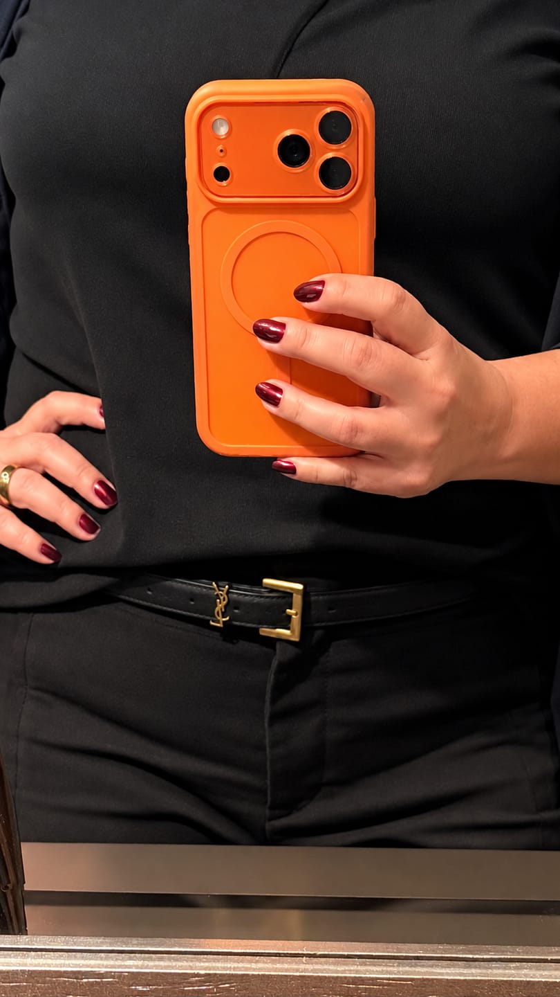 Customer photo review of Saint Laurent Cassandre Leather Belt
