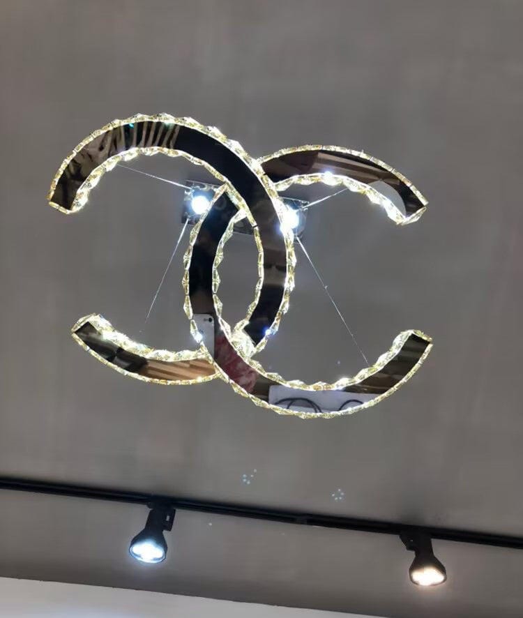 Customer photo review of Silver K9 Crystal Pendant Light, Stainless Steel, Integrated LED