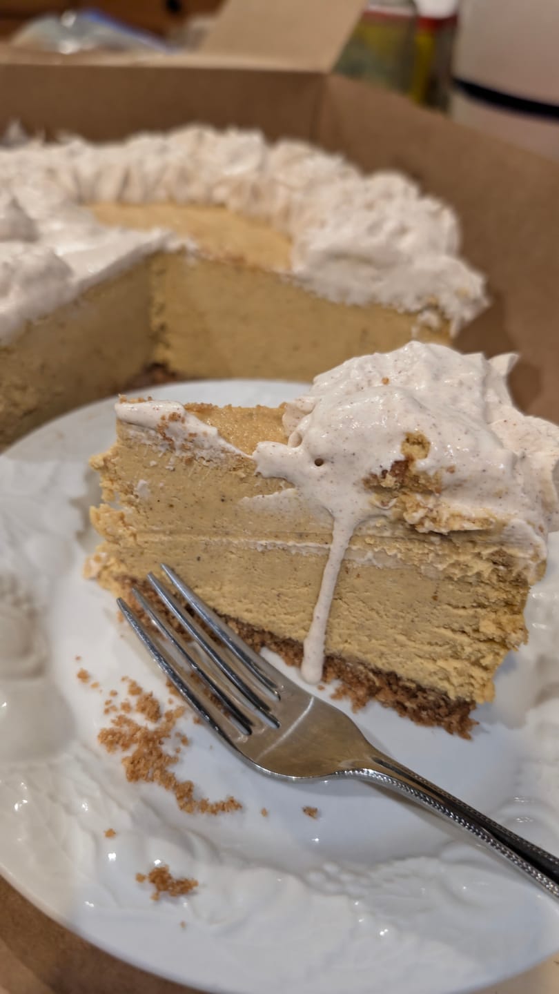 Customer photo review of Seasonal Cheesecake - Pumpkin