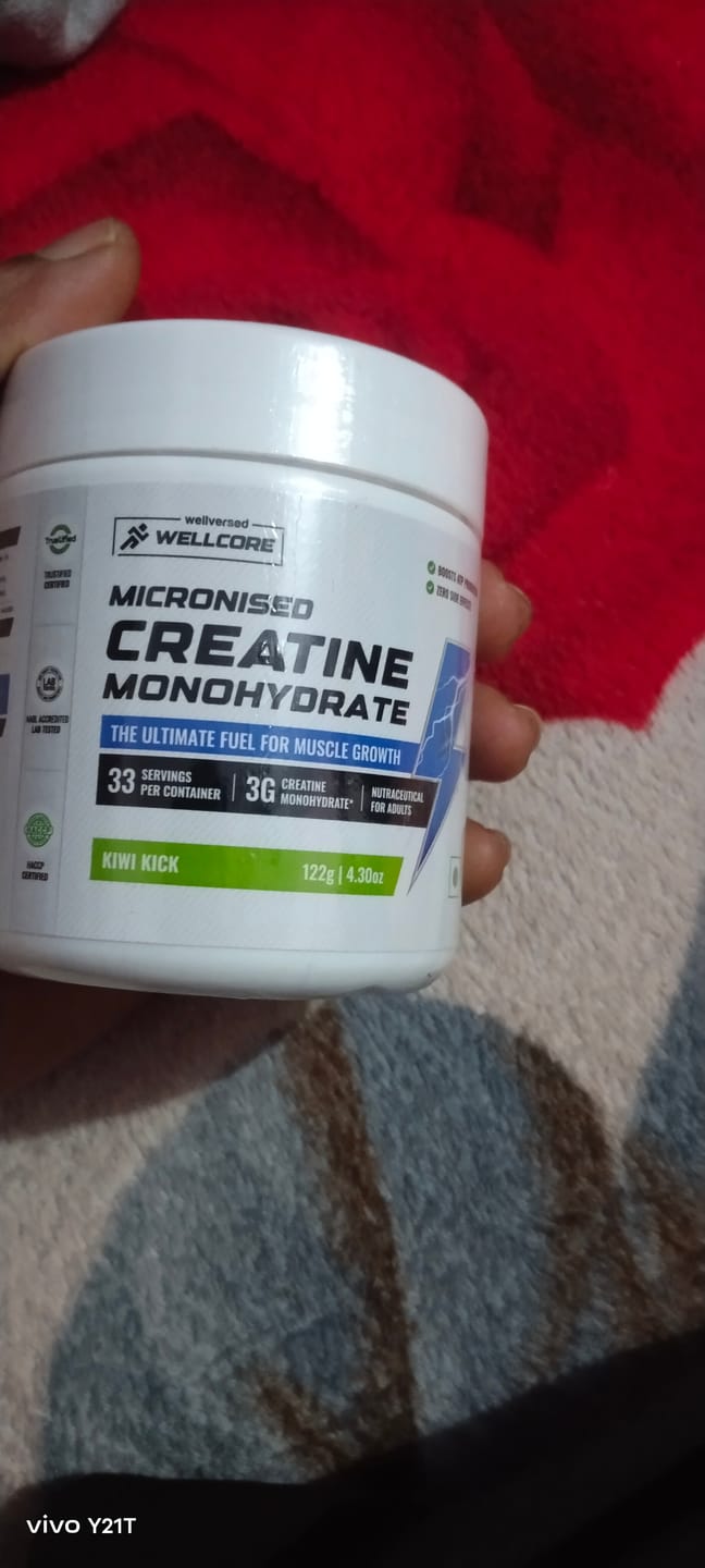 Customer photo review of Wellcore - Pure Micronised Creatine Monohydrate | Kiwi Kick (122g, 33 servings)