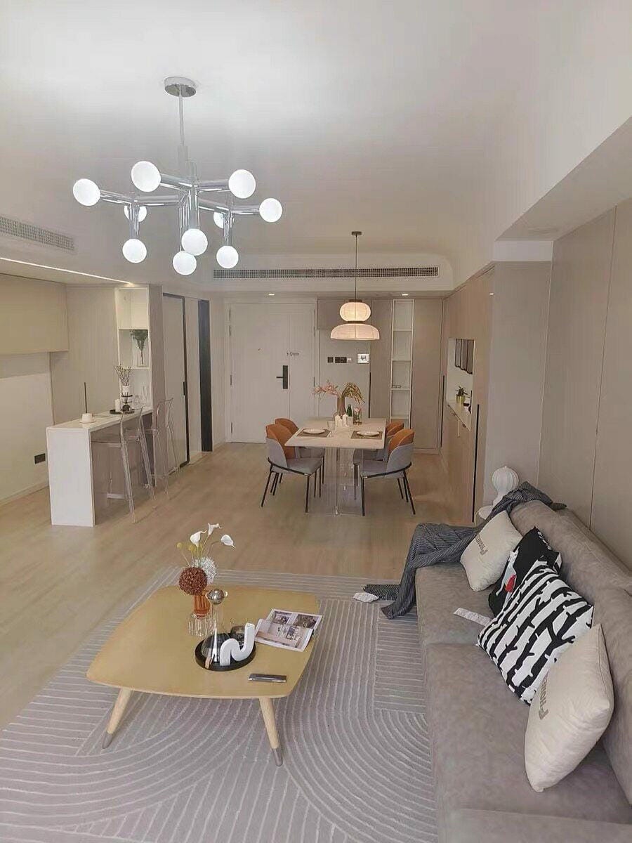 Customer photo review of Chandelier with 10 Frosted Glass Spheres, Chrome Frame, 80 cm