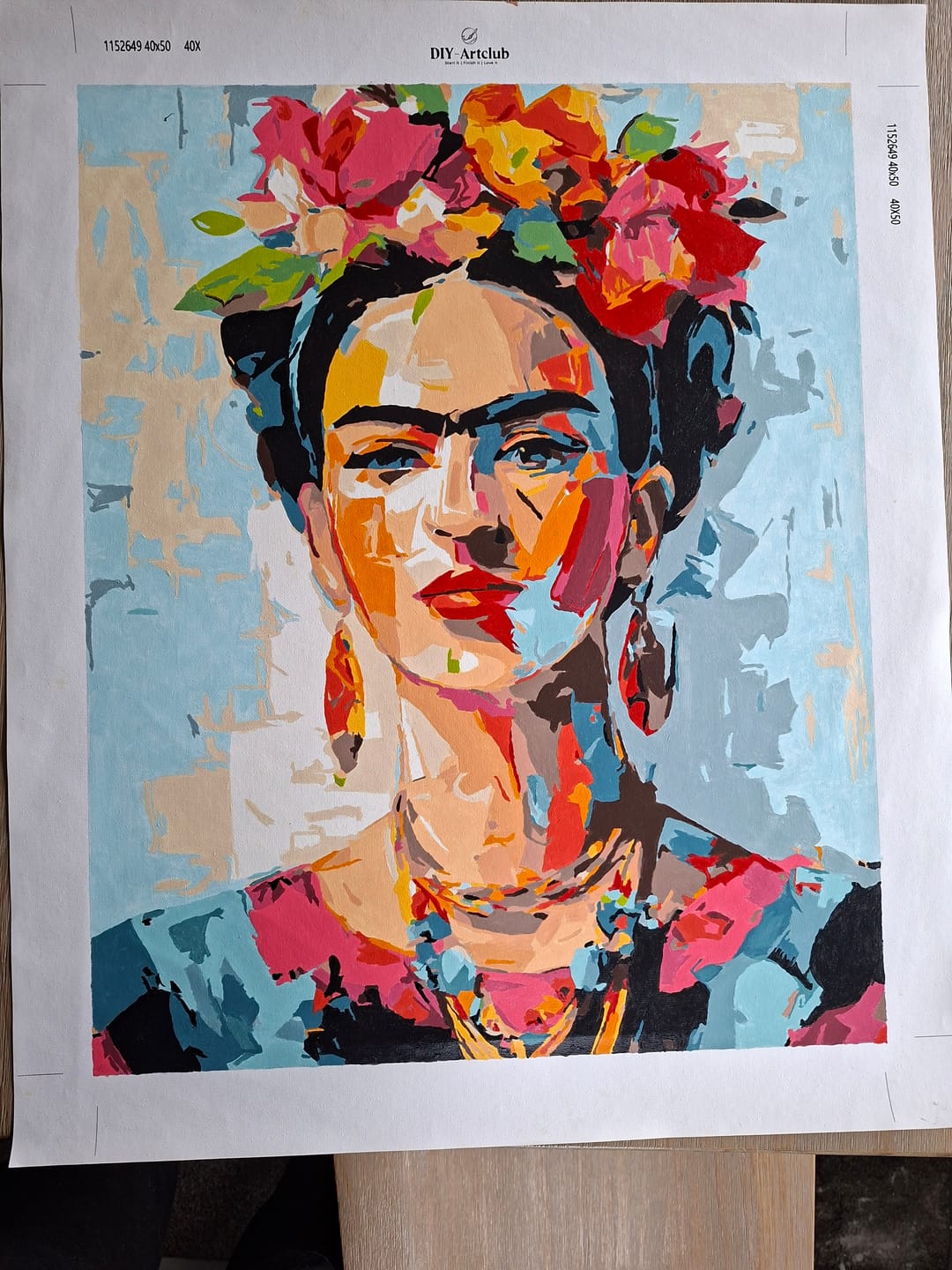 Customer photo review of Expressive Frida | Paint by Number