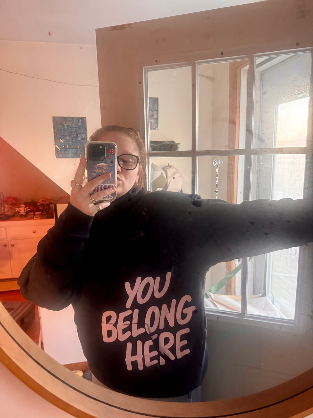 Customer photo review of Suicide Prevention Month Hoodie - Navy