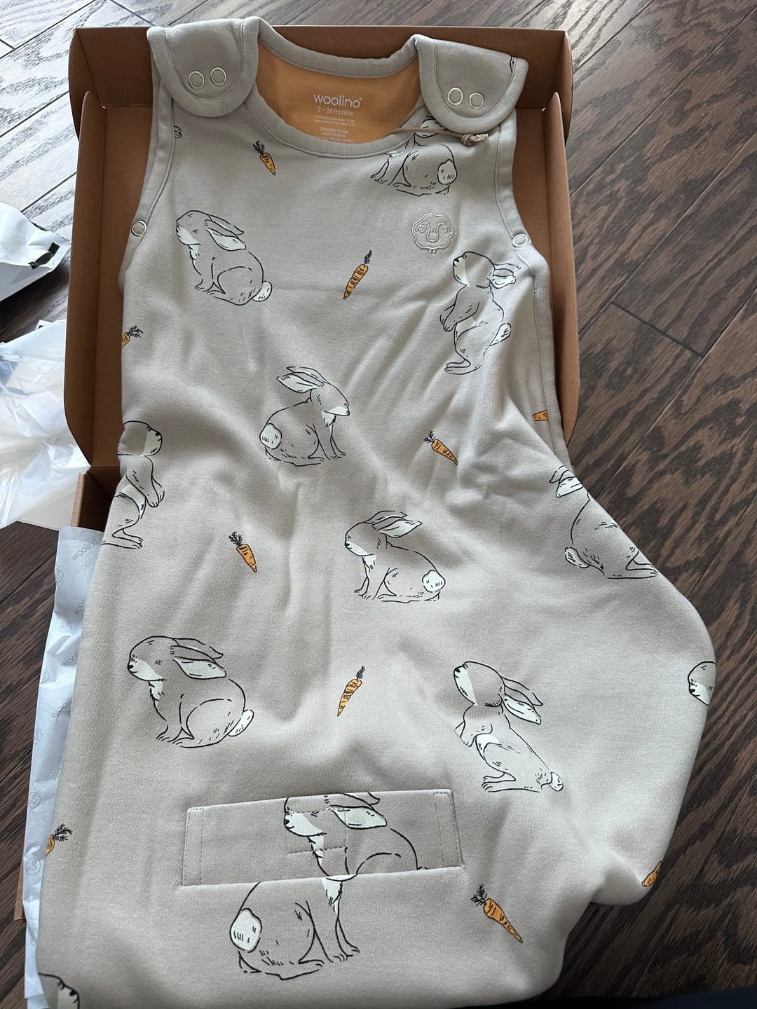Customer photo review of 4 Season® Ultimate Baby Sleep Bag, Merino Wool & Organic Cotton, Bunny