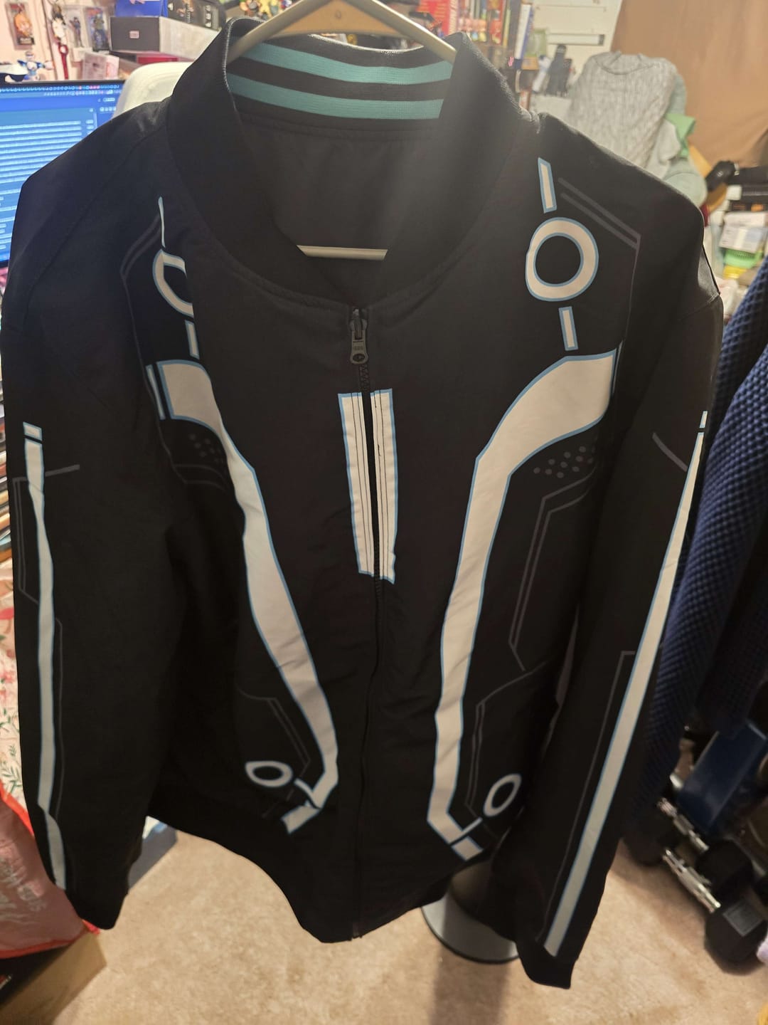 Customer photo review of Disney's Tron Legacy "Light Suit" – Reversible Bomber Jacket
