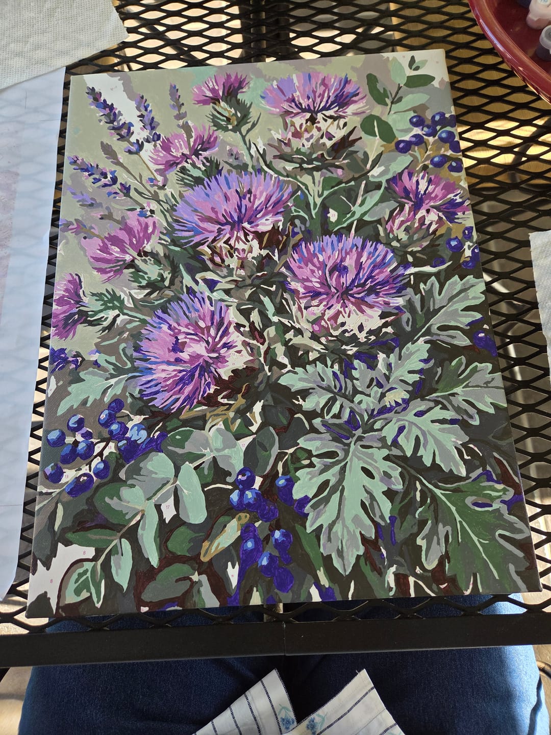 Customer photo review of Thistle Lavender Bouquet (Paint by Numbers)
