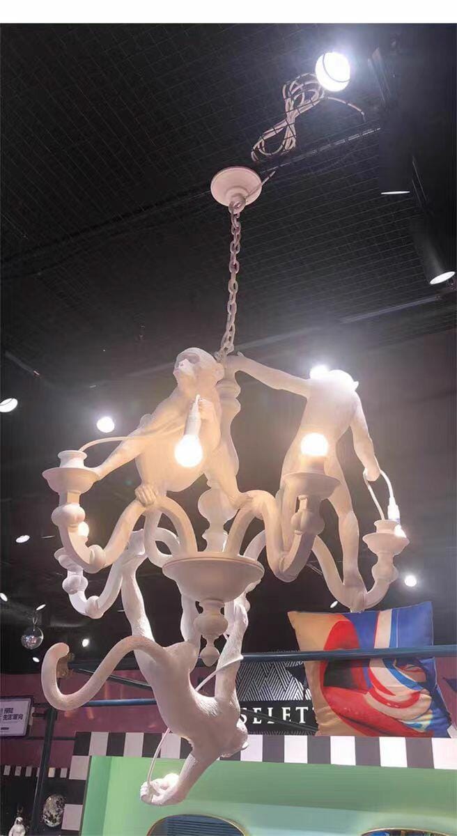 Customer photo review of Monkey Chandelier, Resin Monkeys on Metal Frame, Damp Rated, 80 cm