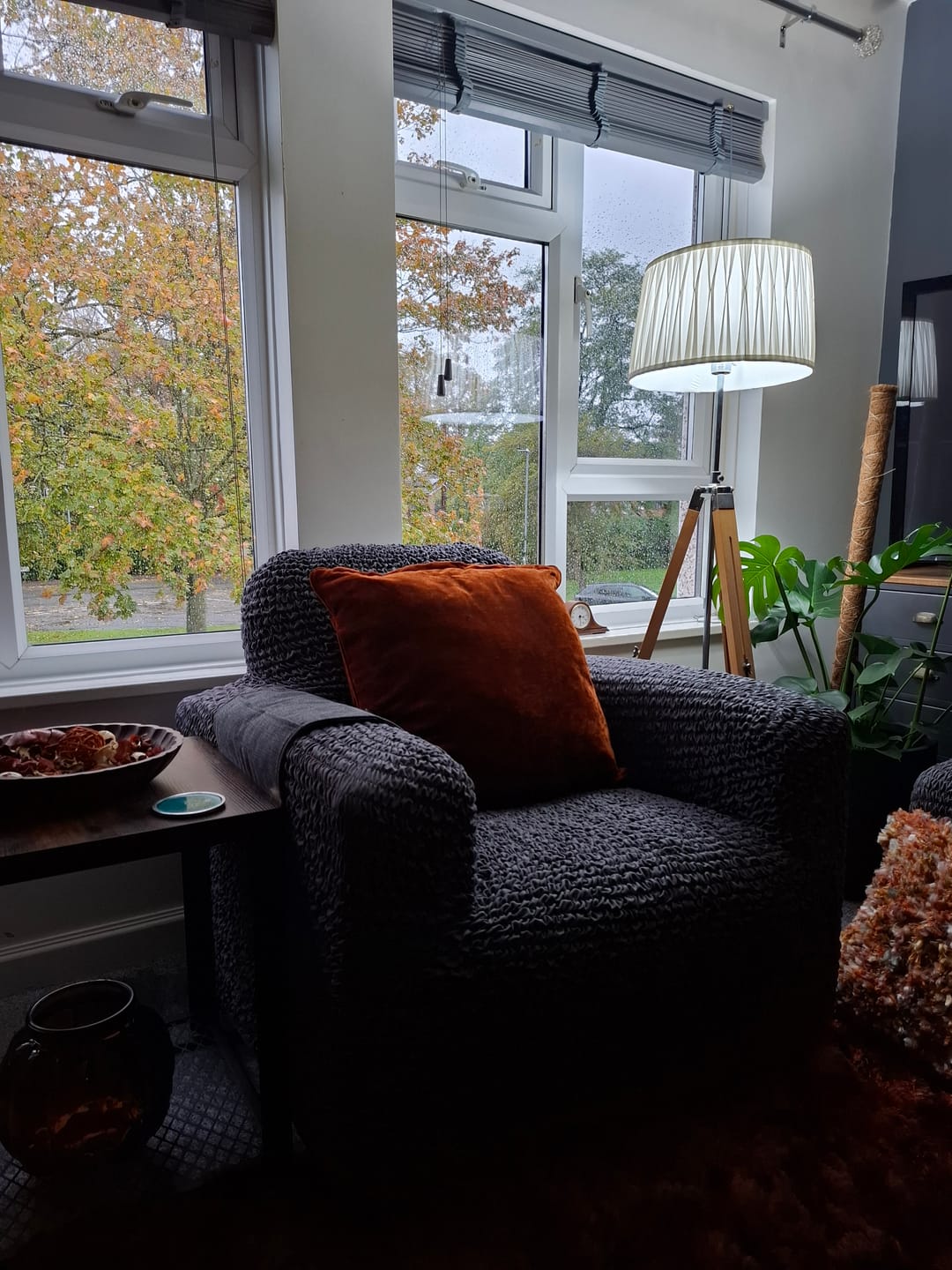 Customer photo review of Arm Chair Cover - Charcoal, Microfibra Collection
