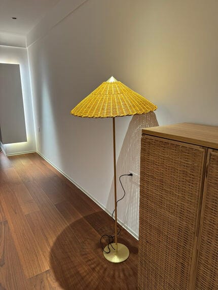 Customer photo review of Conical Shade Floor Lamp, Brass Stem, 64 cm Wide, Plug In