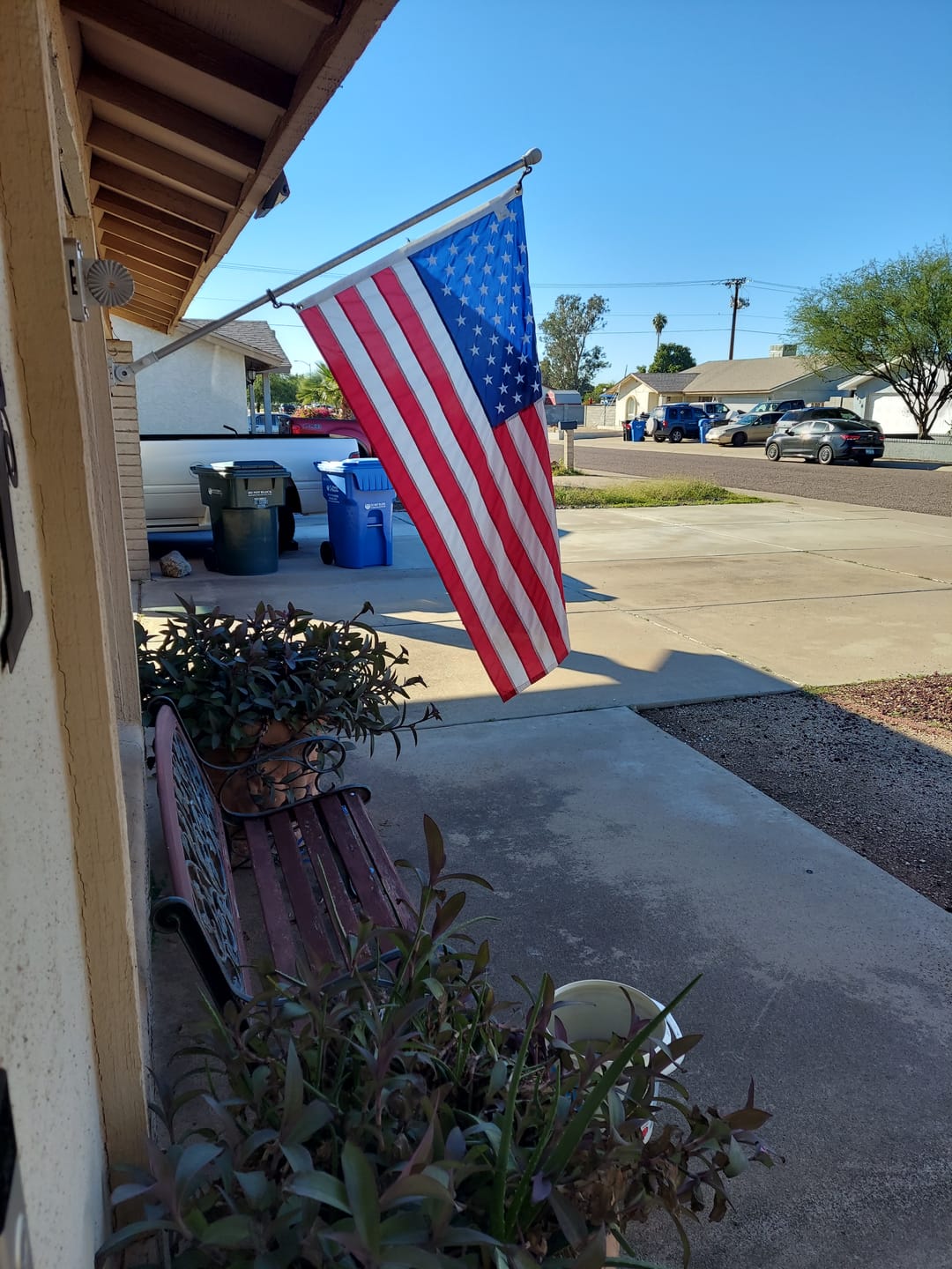 Customer photo review of 3x5 American Flag – Heavy-Duty Nylon US Flag with Embroidered Stars, Sewn Stripes & Brass Grommets | Outdoor All-Weather
