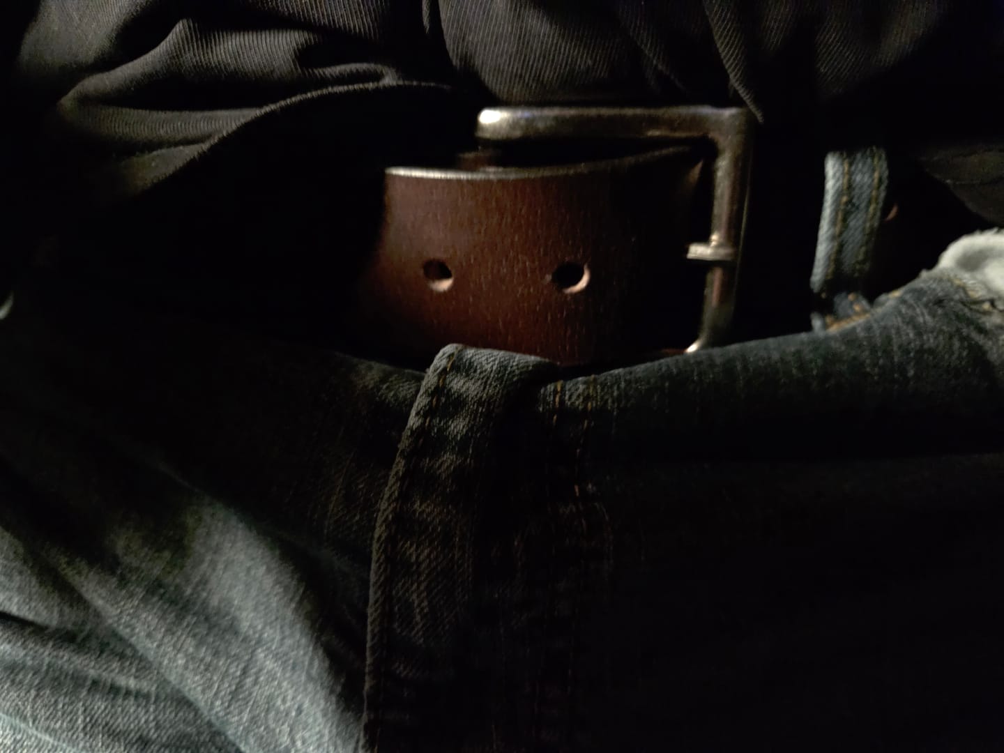 Customer photo review of The Long Haul Belt - Classic Black 100% Full-Grain Leather Belt