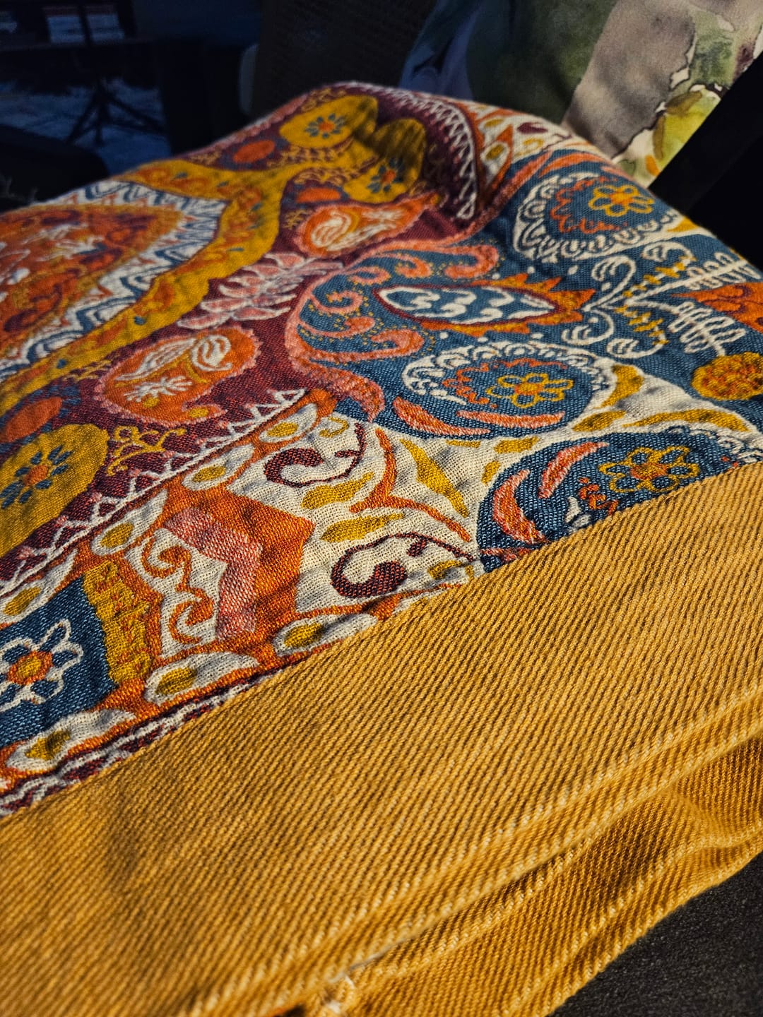 Customer photo review of Yoga Blanket | Paisley