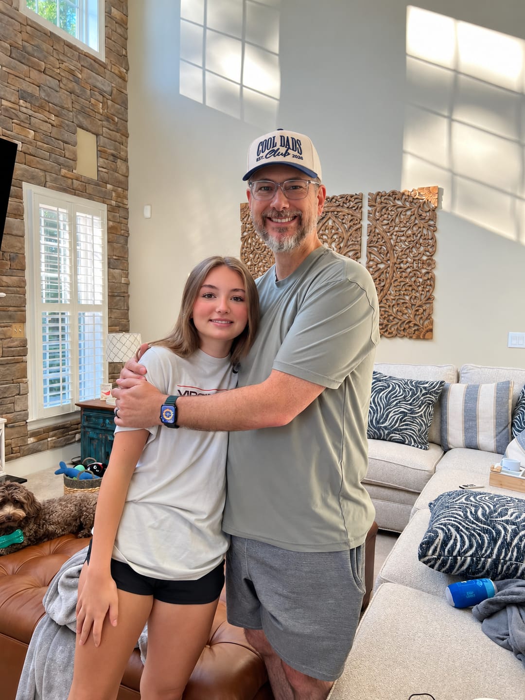 Customer photo review of Custom Cool Dads Club Est Snapback Hat – Embroidered Baseball Cap for Dad