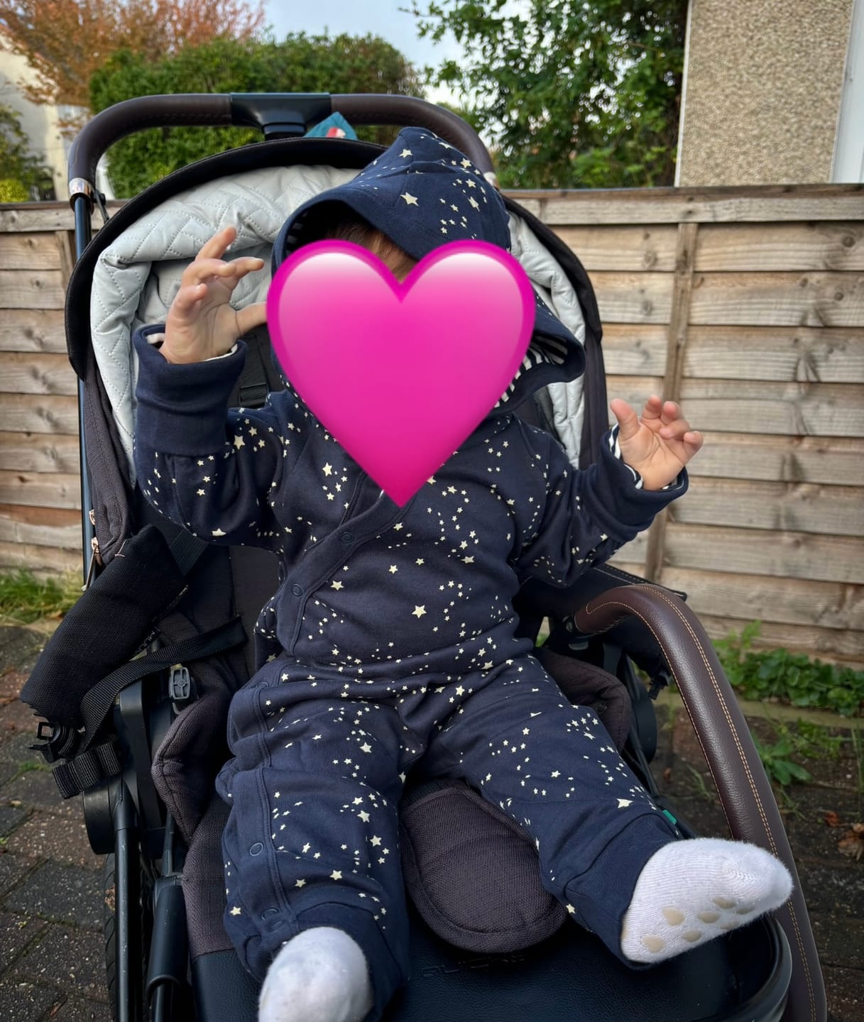 Customer photo review of Starry Night Reversible Snug As A Bug Suit