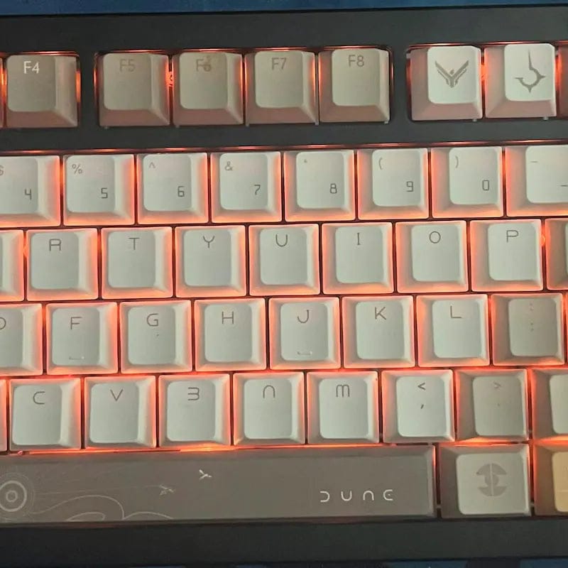 Customer photo review of Dune Keycaps | 142-Key Thick PBT Keycap Set