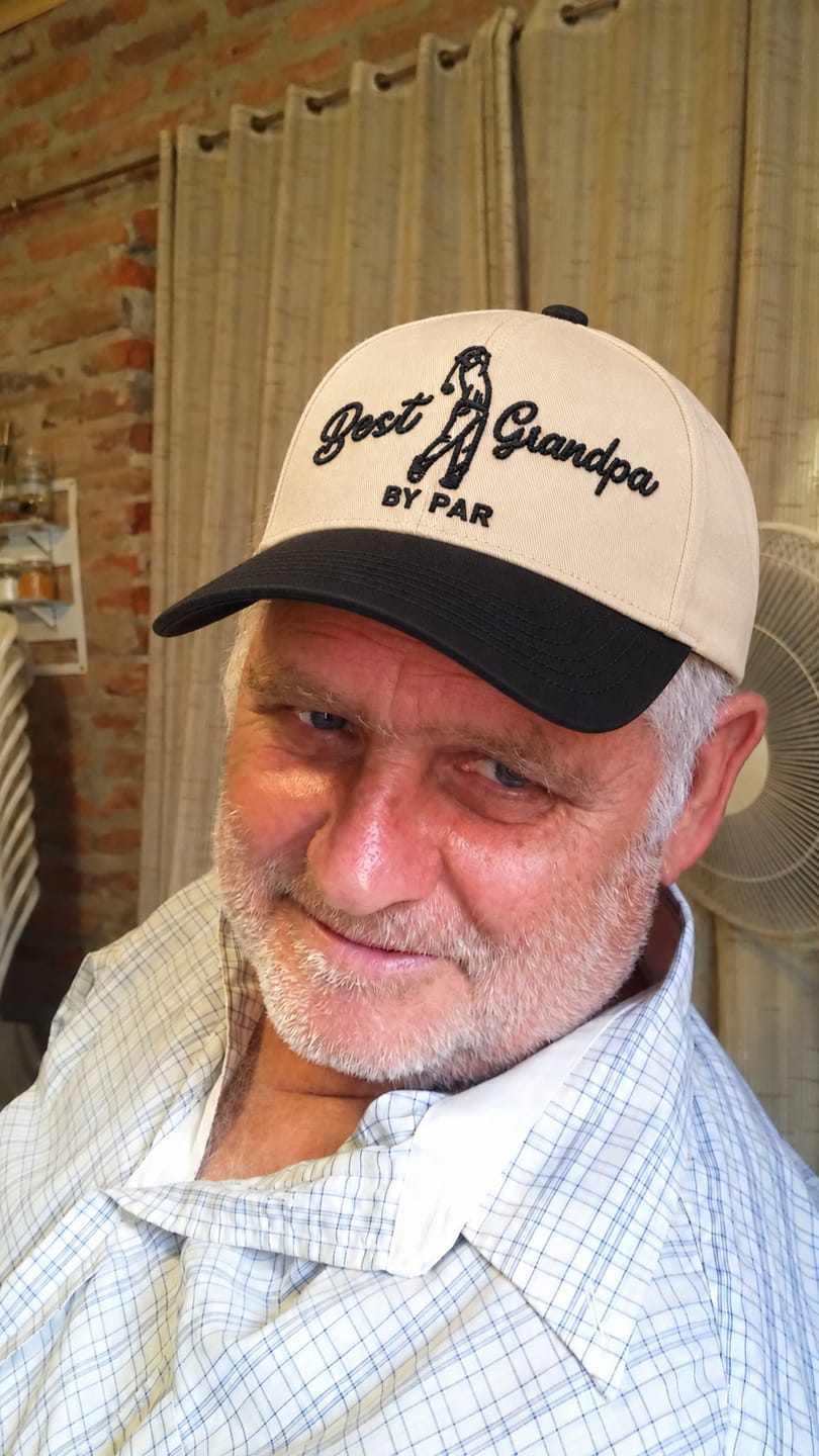 Customer photo review of Best Grandpa By Par Embroidered Snapback Hat – Funny Golf Gift for Grandpa
