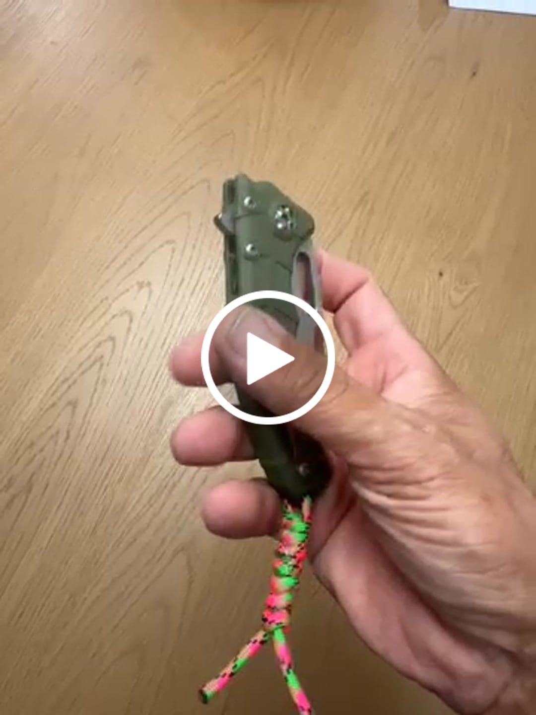 Customer video review of Heretic Martyr Manual Tanto 3.4" MagnaCut Stonewash, OD Green Polymer Chassis - Made in USA (H057-2A-GRN)