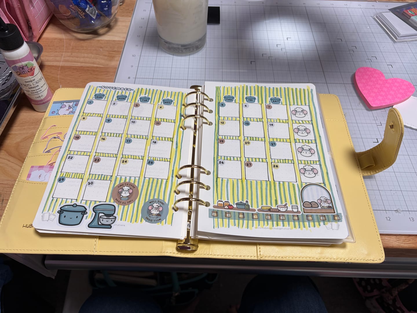 Customer photo review of Vegan Leather Binder/Planner - Cute Bunnies
