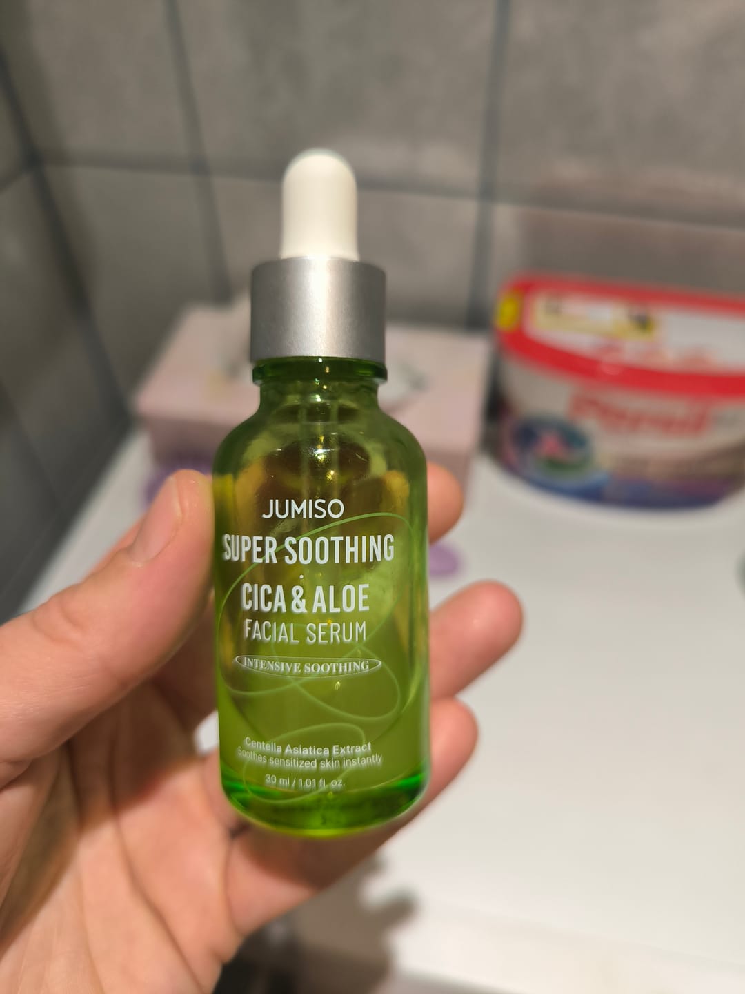 Customer photo review of Nomierinošs un mitrinošs serums Jumiso Super Soothing Cica & Aloe Facial Serum