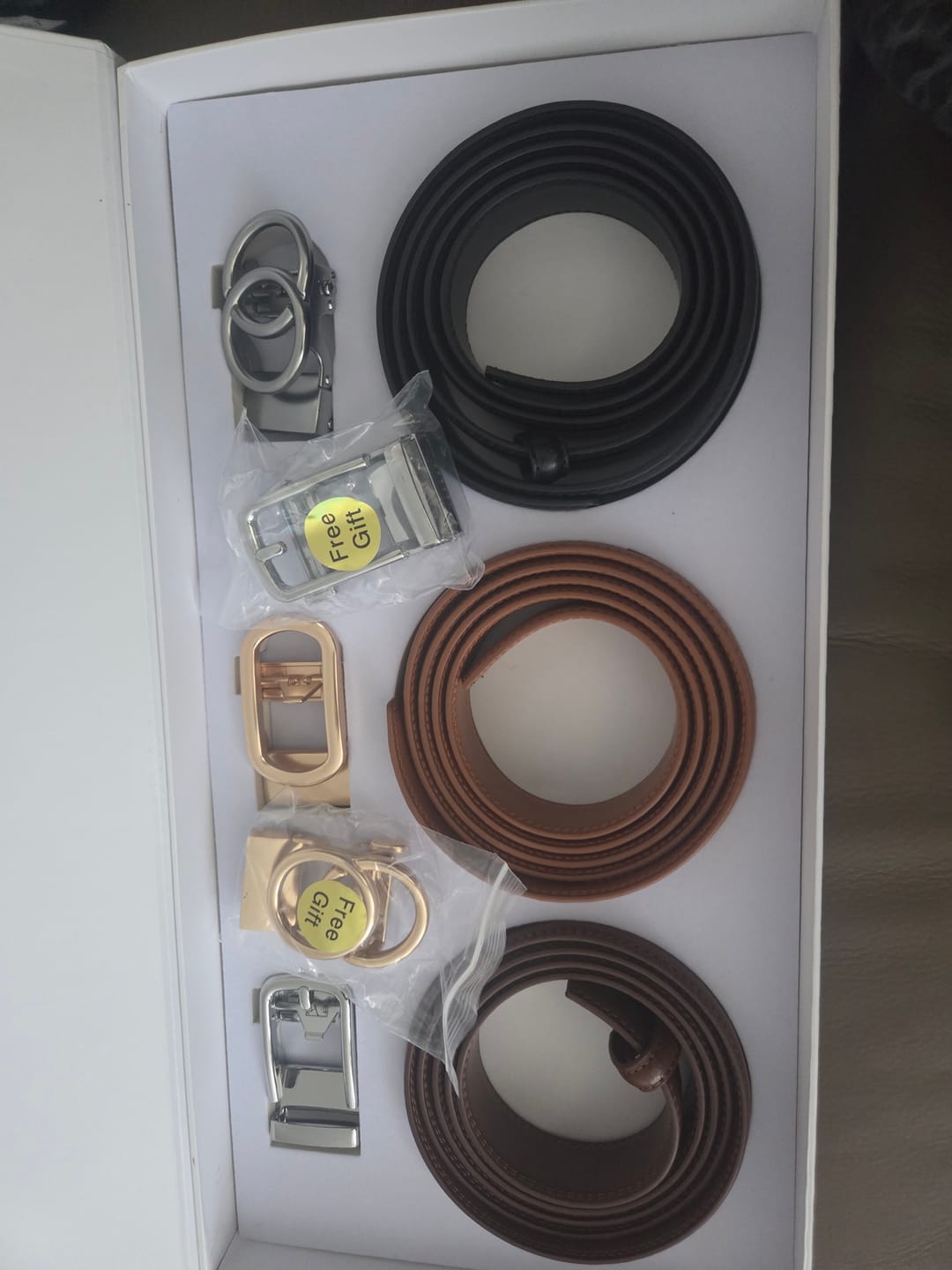 Customer photo review of The Signature Set | 3 Micro-Adjustable Belts & 3 Buckles