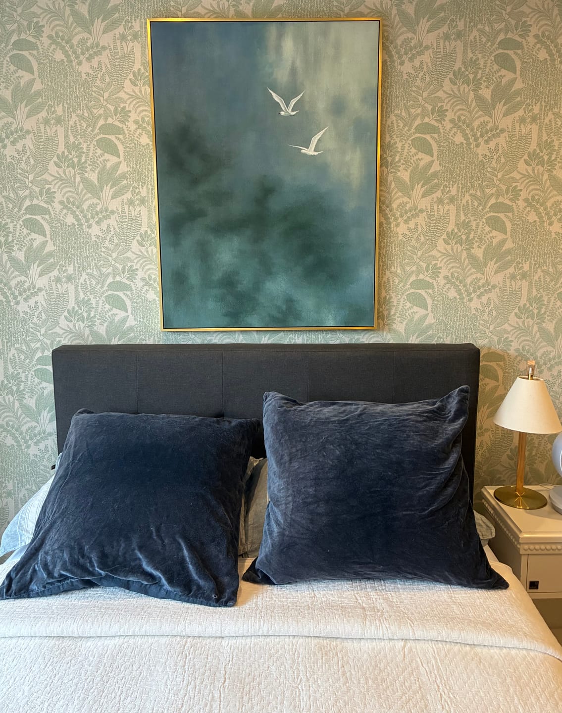 Customer photo review of Twilight Blue Crane Flight Painting #yar32