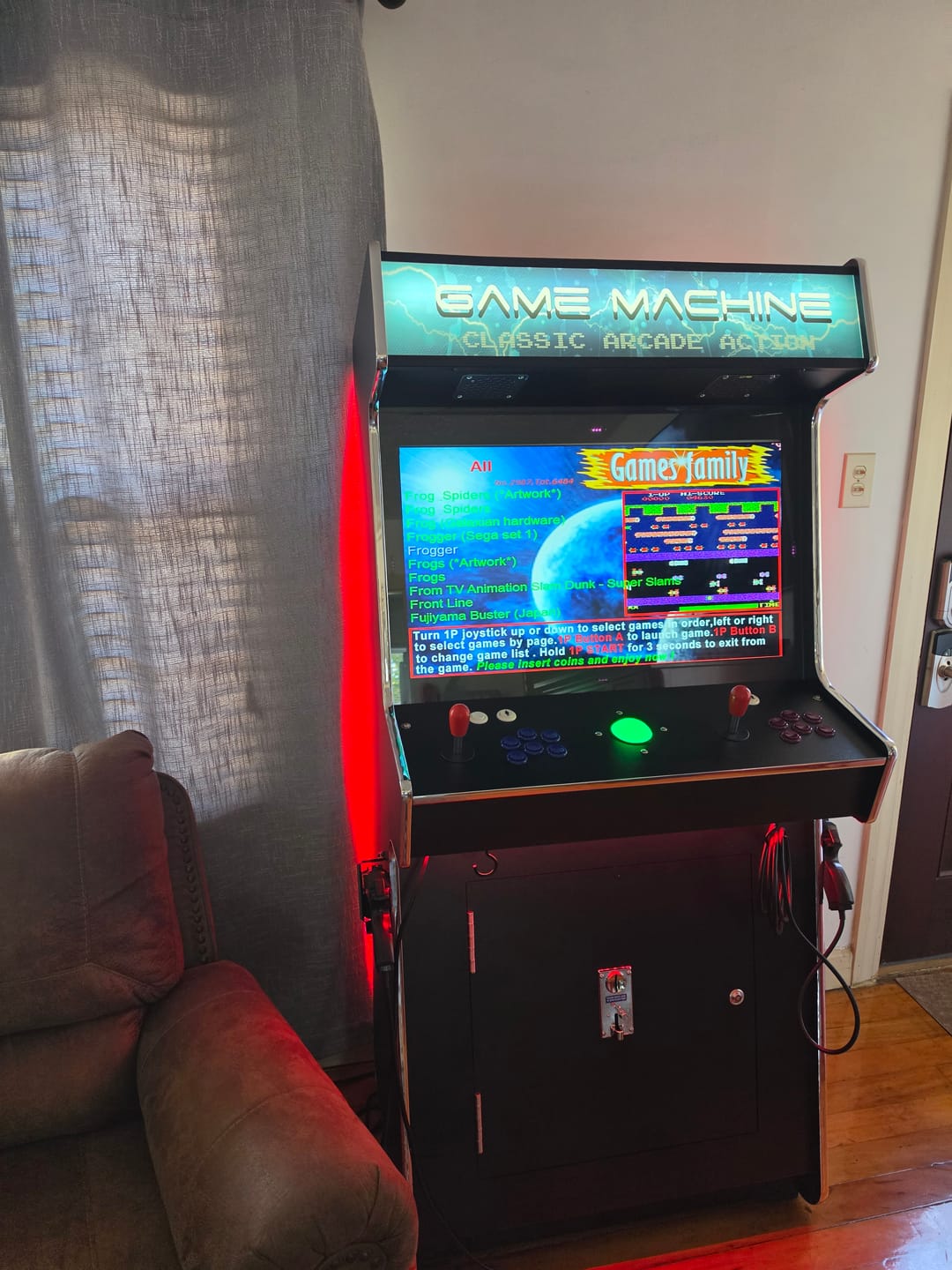 Customer photo review of 2 PLAYER STANDUP Arcade Machine With 2 shooting Guns 4600 Games Multi-cade  Upright Retro Cabinet Black