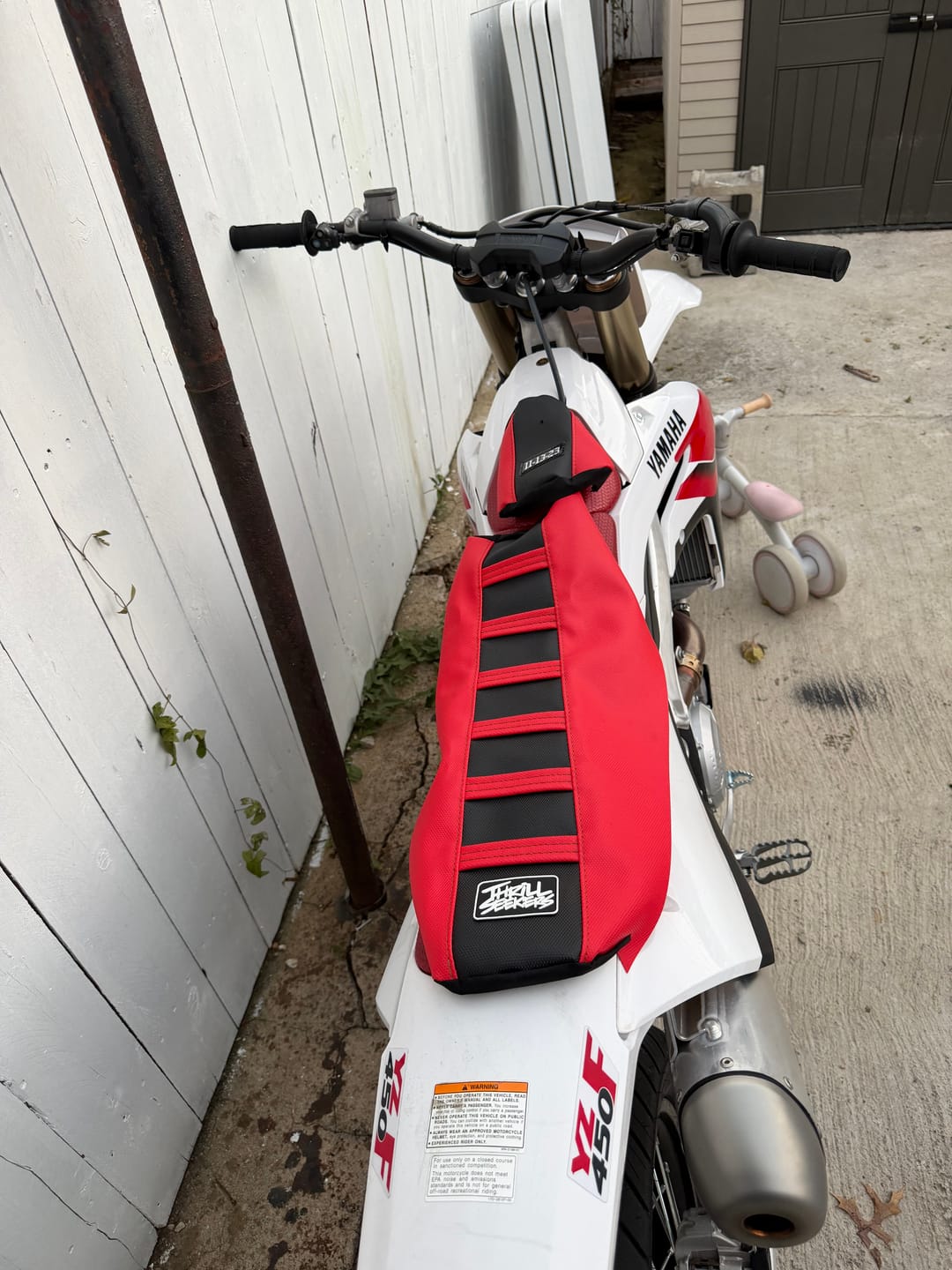 Customer photo review of Custom Seat Cover: 2026 Yamaha YZ450F
