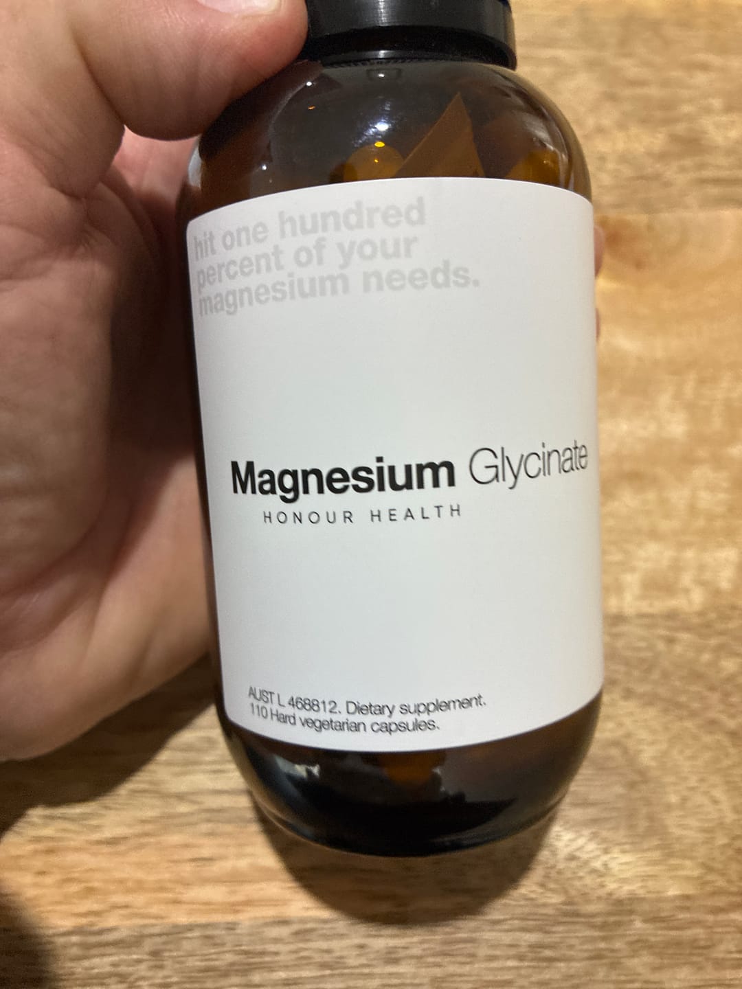 Customer photo review of Magnesium Glycinate (Pure & Unbuffered) - 110 Capsules