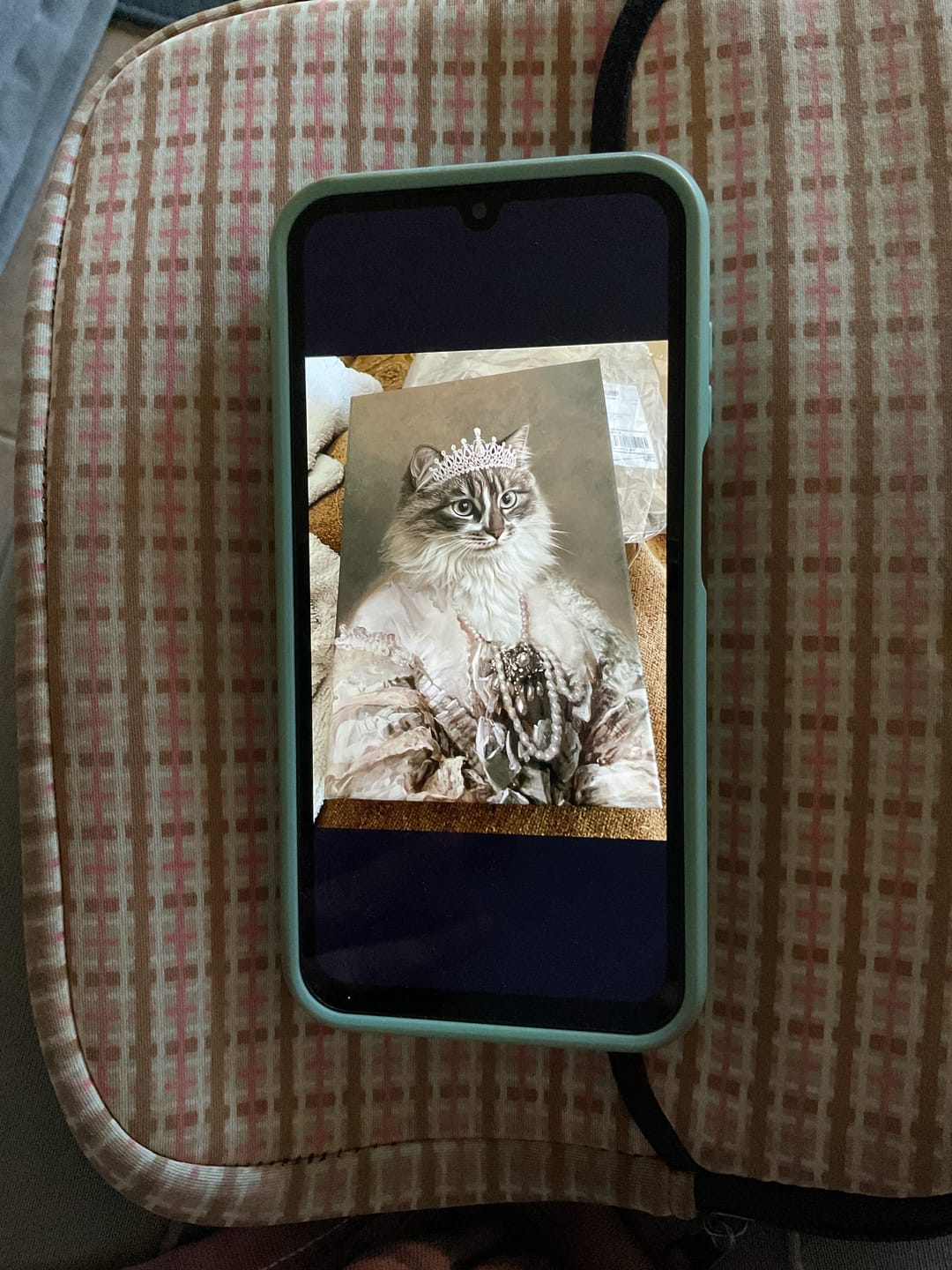 Customer photo review of Custom Royal Pet Portrait | THE QUEEN