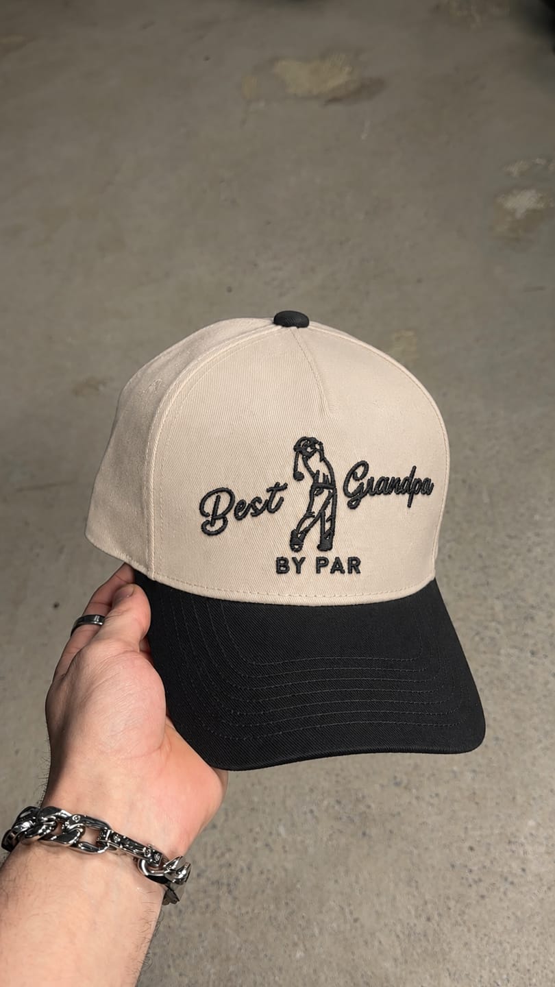 Customer photo review of Best Grandpa By Par Embroidered Snapback Hat – Funny Golf Gift for Grandpa