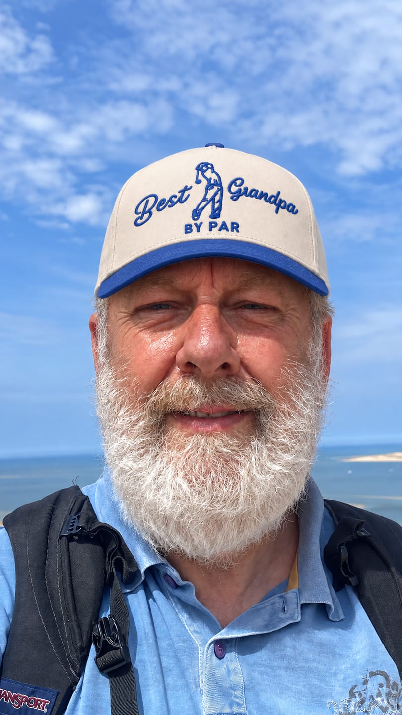 Customer photo review of Best Grandpa By Par Embroidered Snapback Hat – Funny Golf Gift for Grandpa