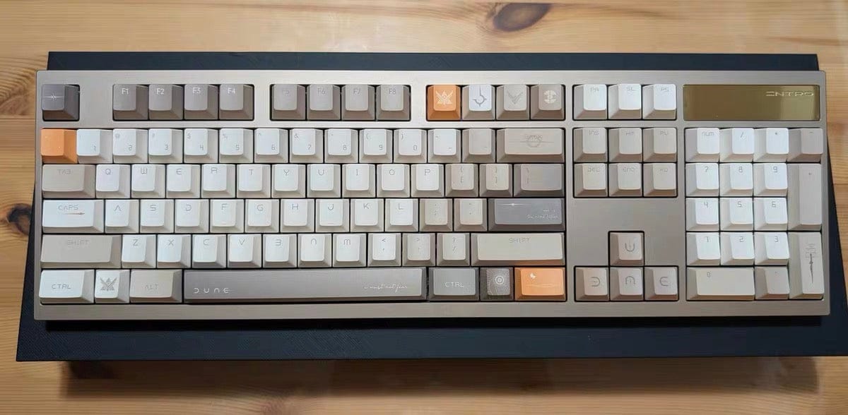 Customer photo review of Dune Keycaps | 142-Key Thick PBT Keycap Set