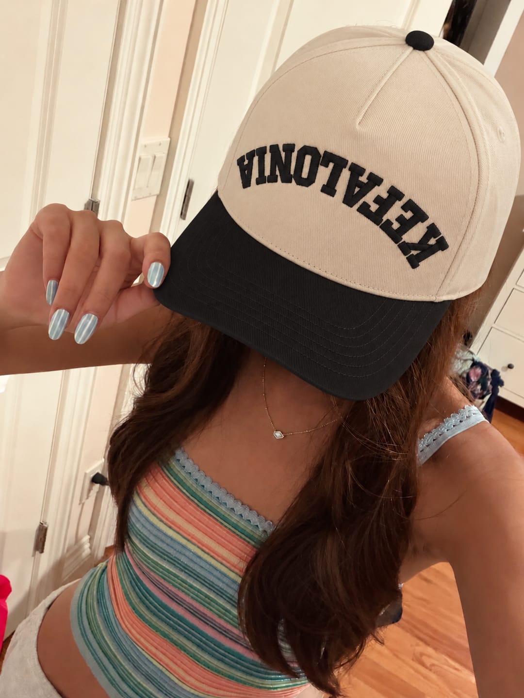 Customer photo review of Custom Snapback Hat - Personalized Upside Down Snapback Hat