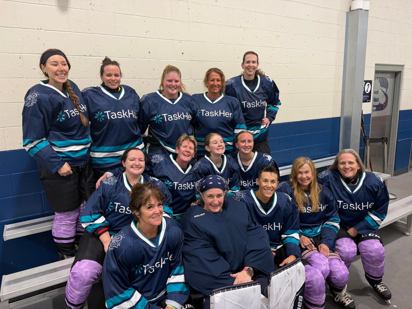 Customer photo review of Custom Navy GrayNavy-Aqua Classic Style Hockey Jersey