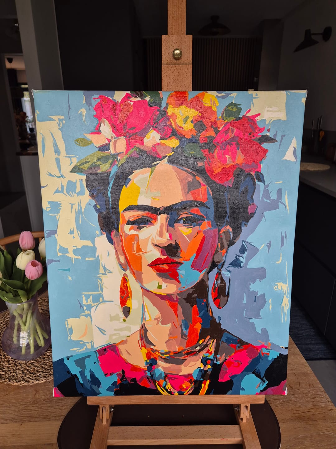 Customer photo review of Expressive Frida | Paint by Number