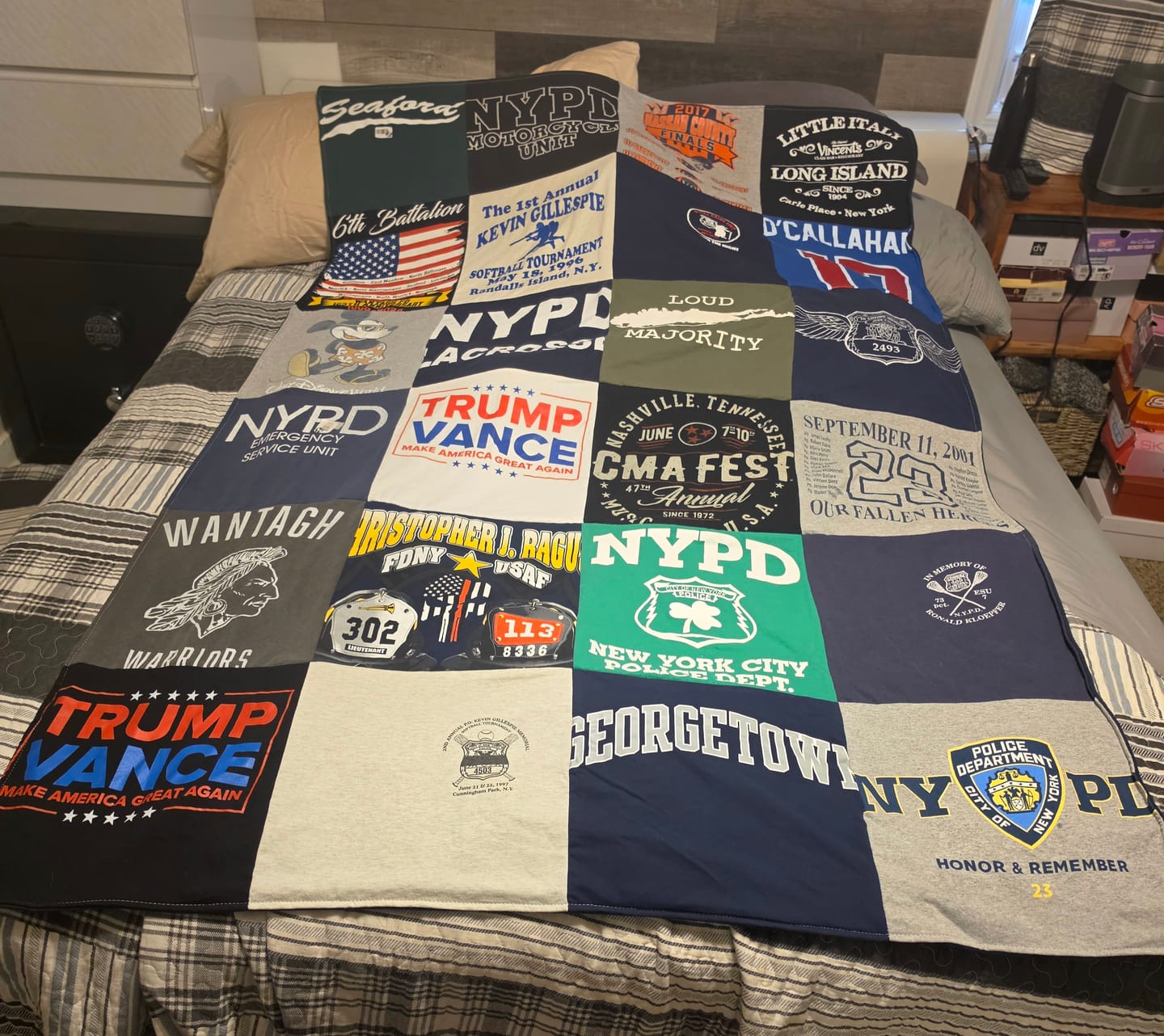 Customer photo review of Project Repat T-Shirt Quilt