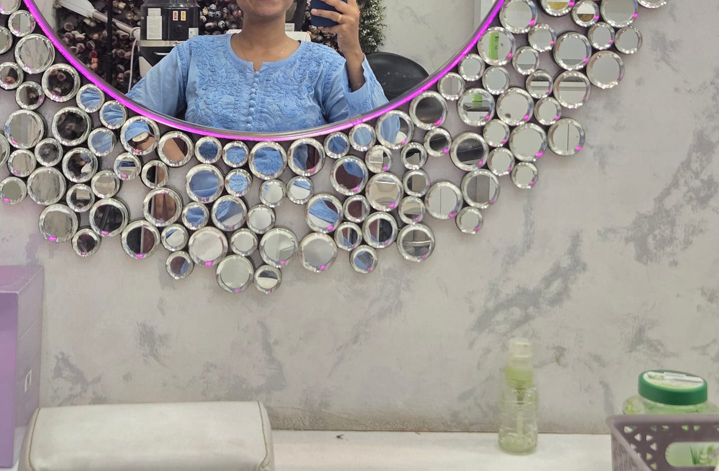 Customer photo review of Zainab Powder Blue Long Rayon kurta