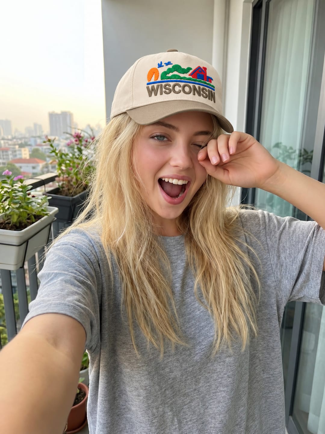 Customer photo review of Retro Wisconsin Snapback Hat - Vintage State Pride Snapback Hat