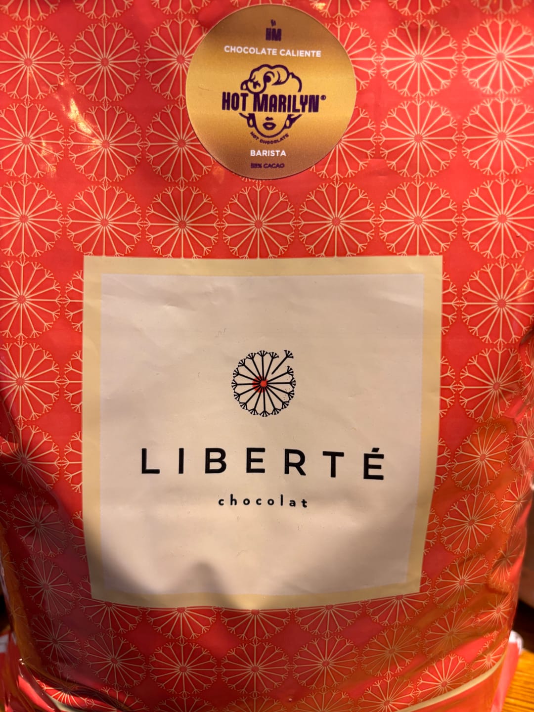 Customer photo review of Chocolate Caliente Hot Marilyn Barista 2 kg