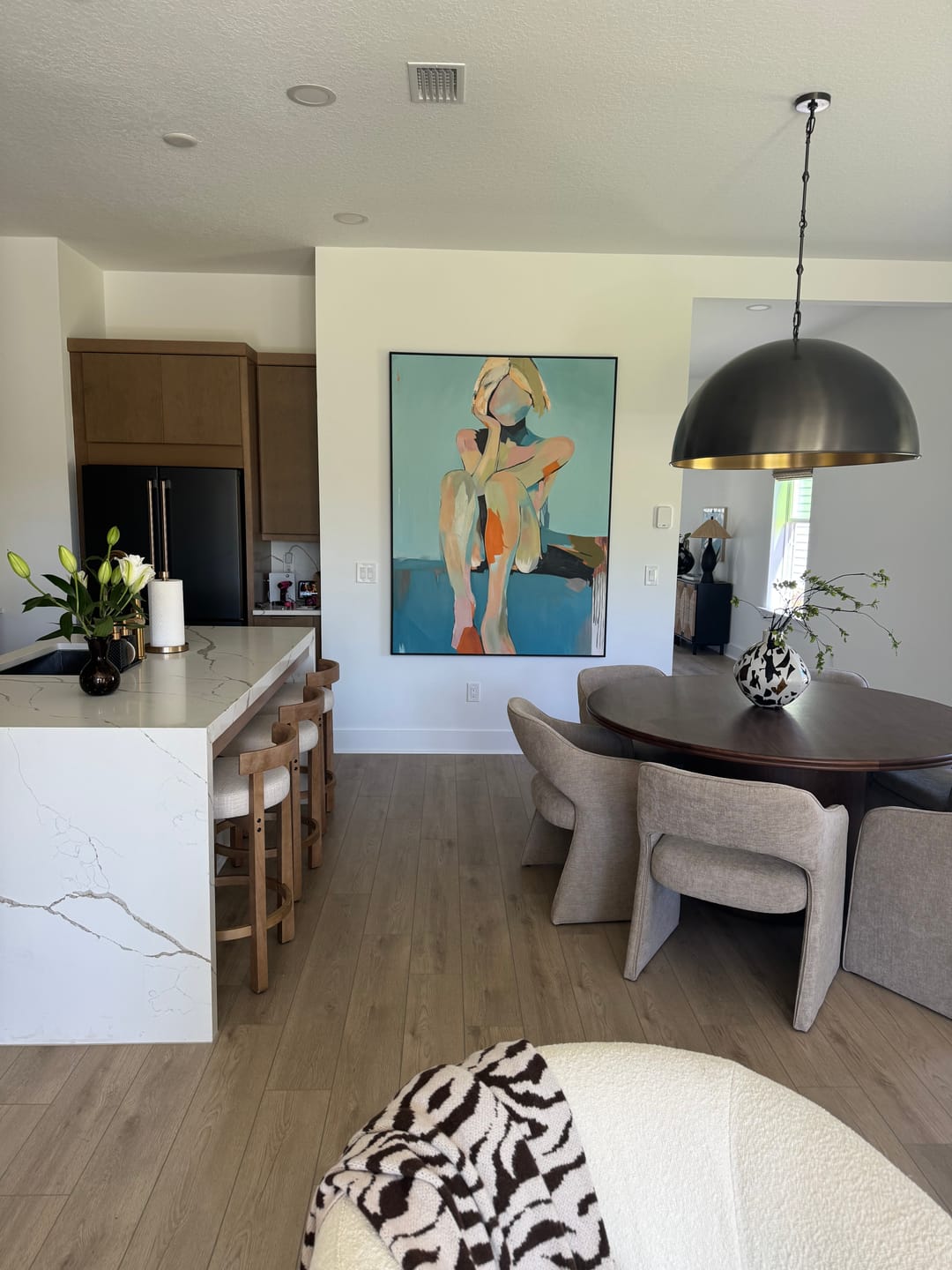 Customer photo review of Abstract Portrait Canvas Art #AE110