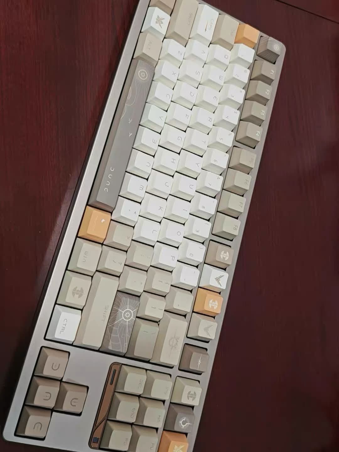 Customer photo review of Dune Keycaps | 142-Key Thick PBT Keycap Set