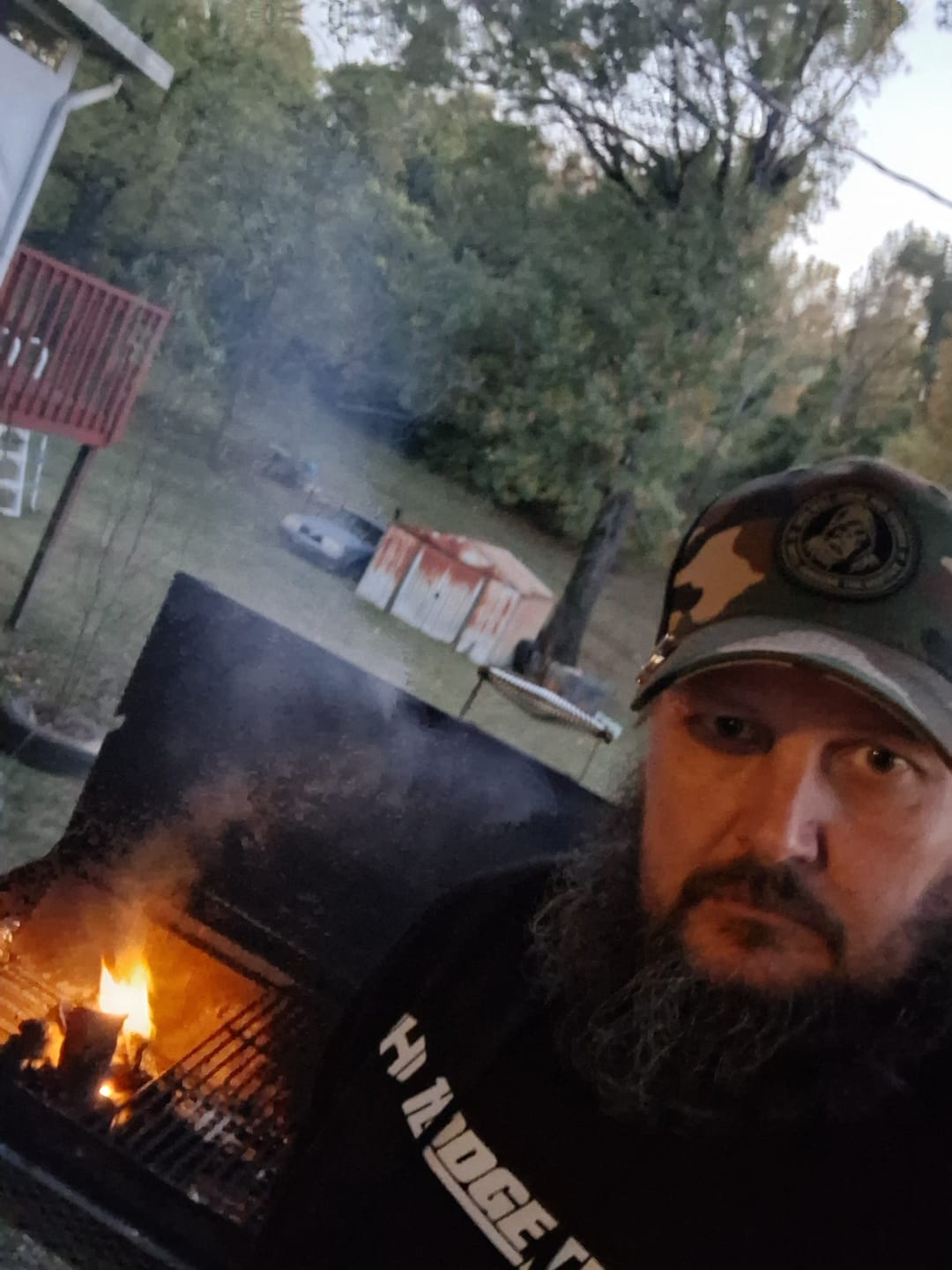 Customer photo review of God Will Judge Our Enemies Camo Patch Hat