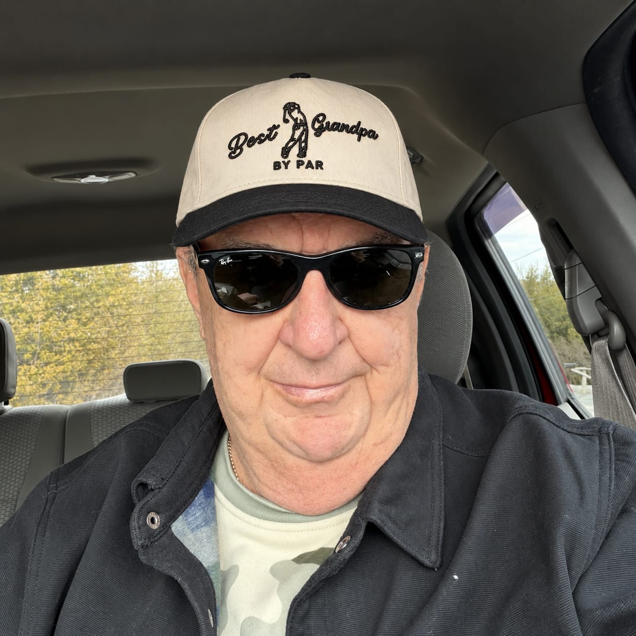 Customer photo review of Best Grandpa By Par Embroidered Snapback Hat – Funny Golf Gift for Grandpa
