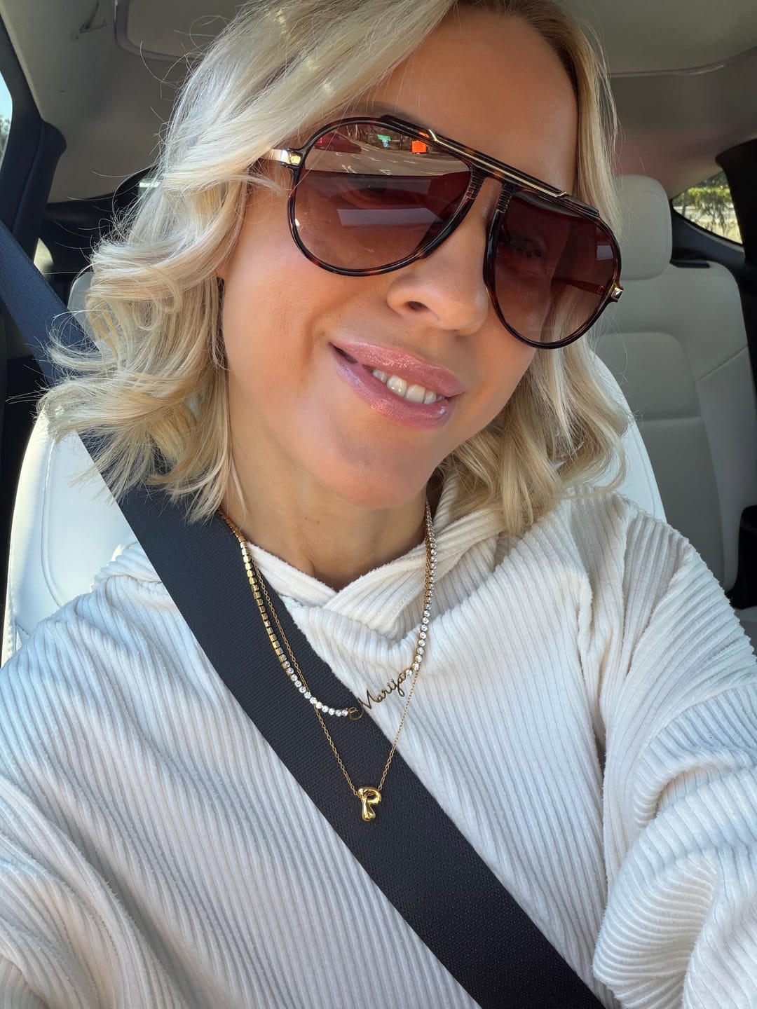 Customer photo review of Signature Name Tennis Necklace