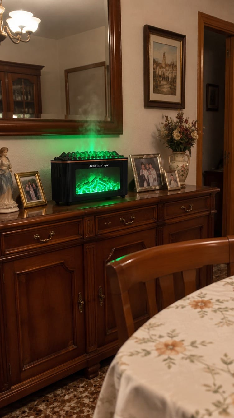 Customer photo review of Humidificador Chimenea Efecto Llama