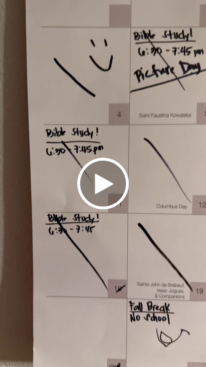 Customer video review of Catholic Wall and Desk Calendar 2027