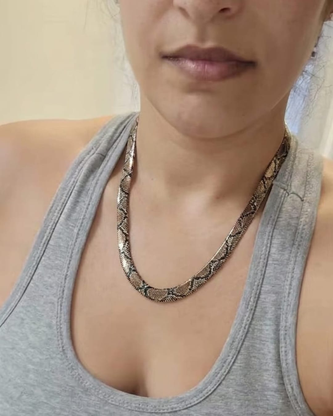 Customer photo review of VENYRA Serpent Necklace